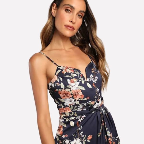 Lulus Exclusive Floral Print Tulip Skirt Midi Dress - Image 3