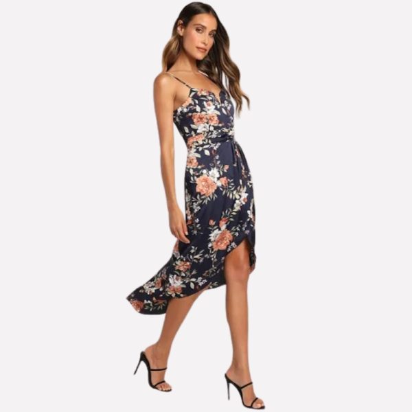 Lulus Exclusive Floral Print Tulip Skirt Midi Dress - Image 4